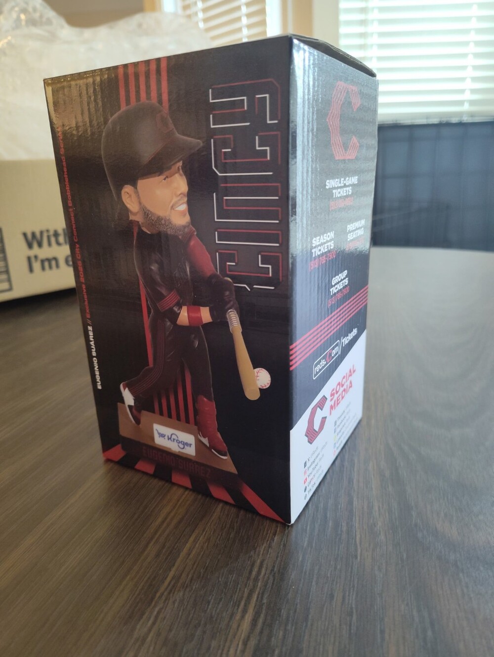 Eugenio Suarez Cincinnati Reds Bobblehead City Connect Uniform